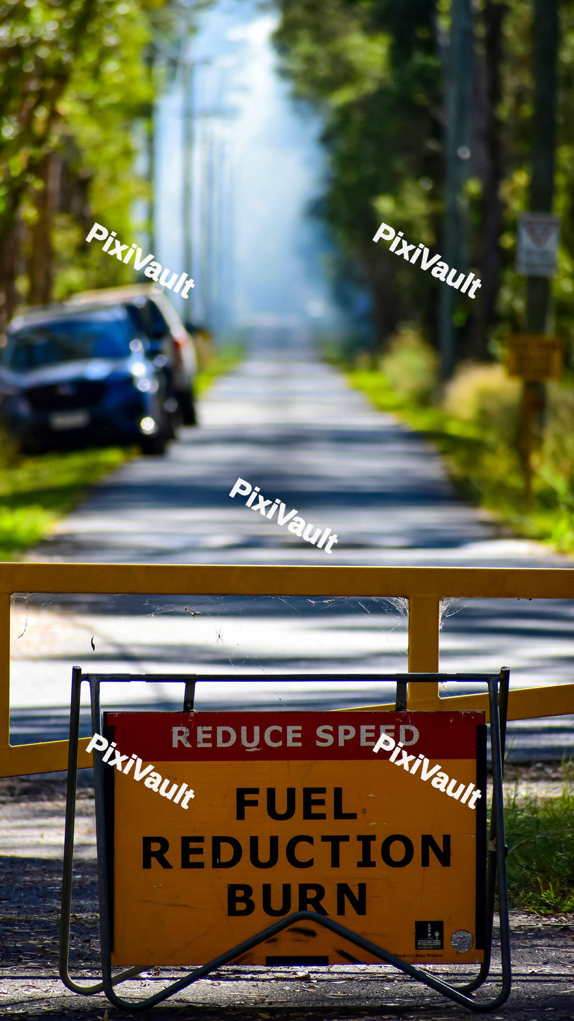 Reduce speed sign